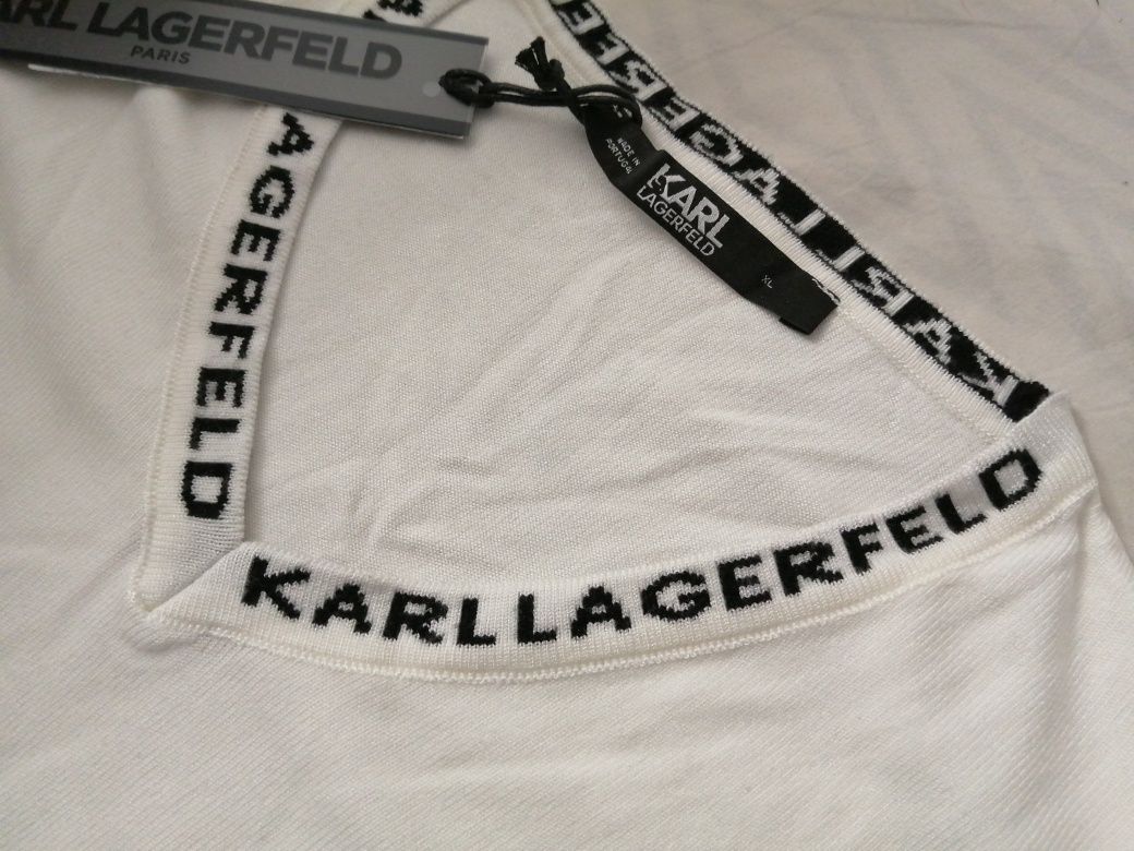 NOWY damski sweter Karl Lagerfeld bluzka elegancka XL 42