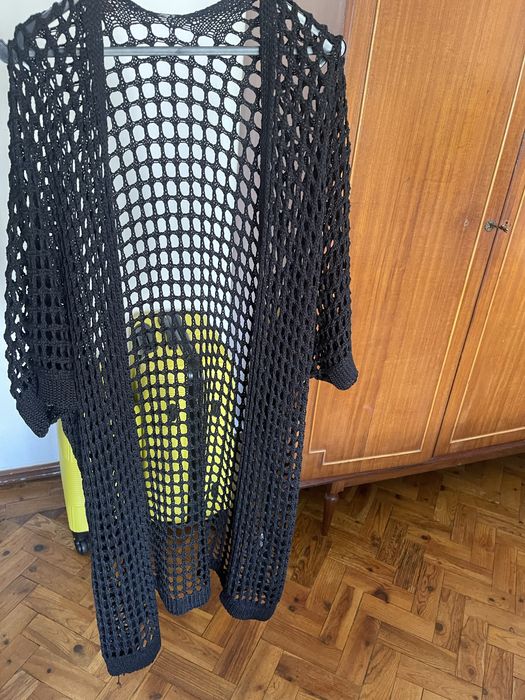 Saida de praia preta croche