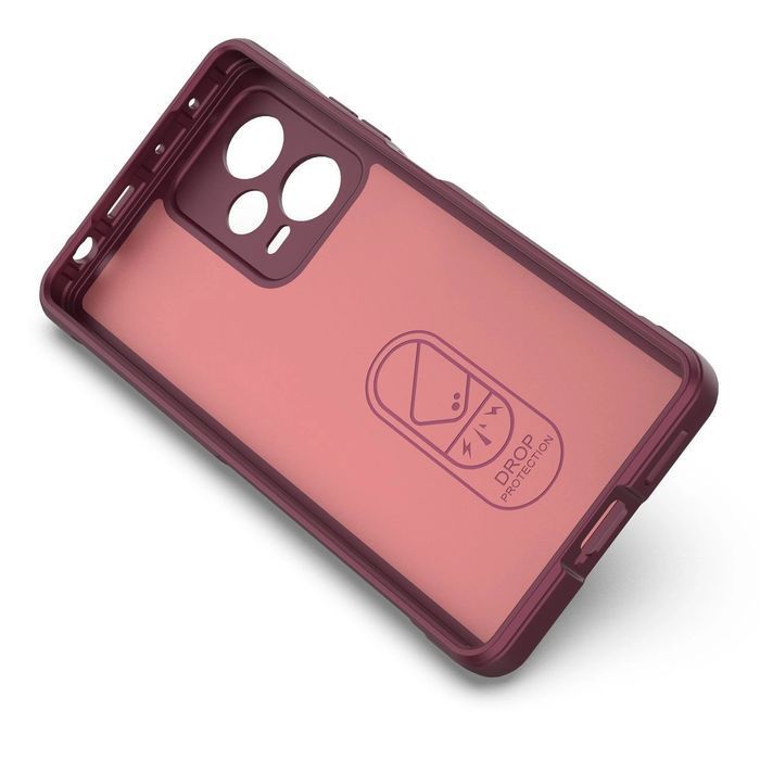 Magic Shield Case etui do Xiaomi Redmi Note 12 Pro+ burgundowe