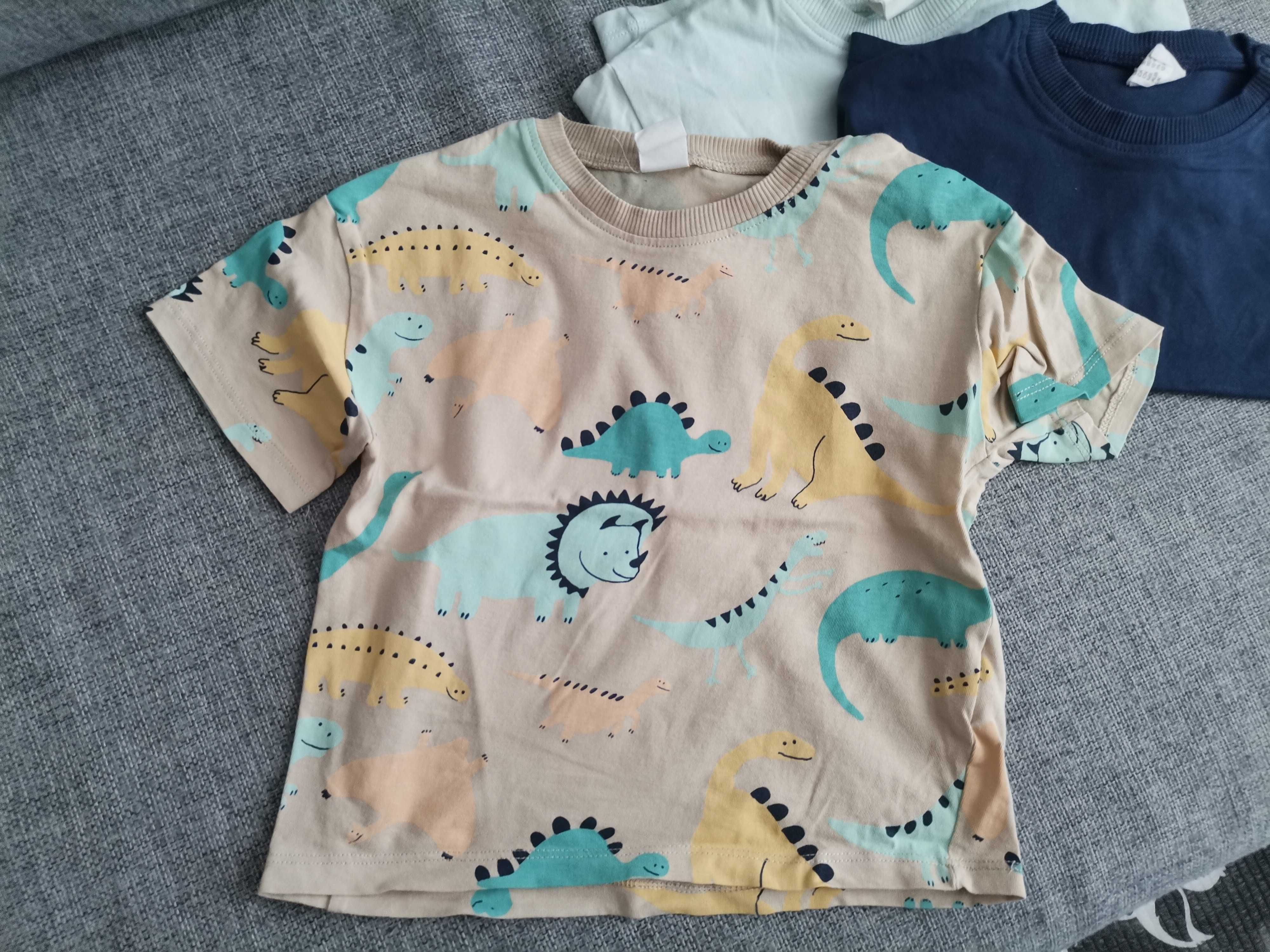 Zestaw 3 t-shirt H&M r 86 chłopiec