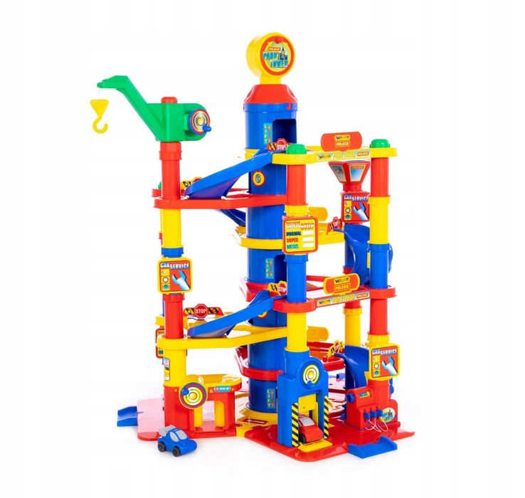 Gigantyczny parking poziomowy winda myjnia