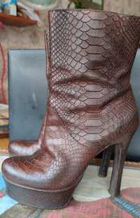 Сапоги женские кожаные (осень) 37 размер