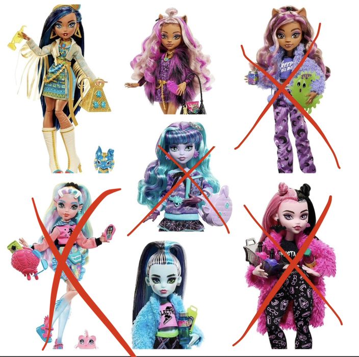 Ляльки LOL, Rainbow, Monster High - по 900грн.