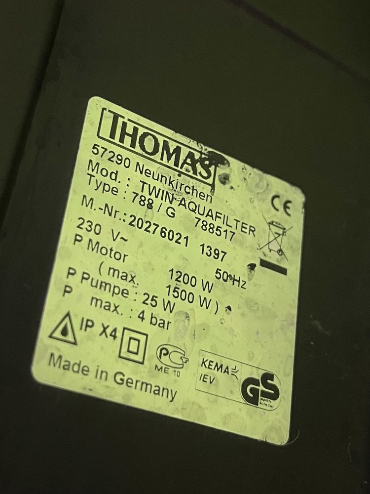 Пилосос Thomas Twin Aquafiltee