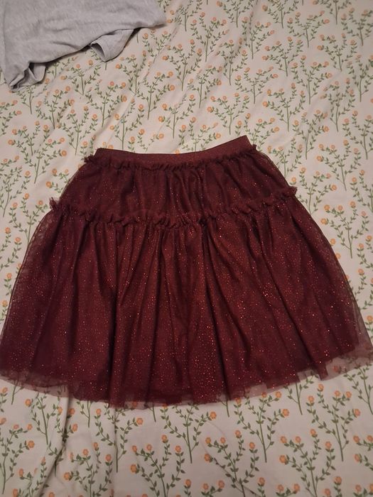 Spódniczka toulowa święta  brokat r. 122/128