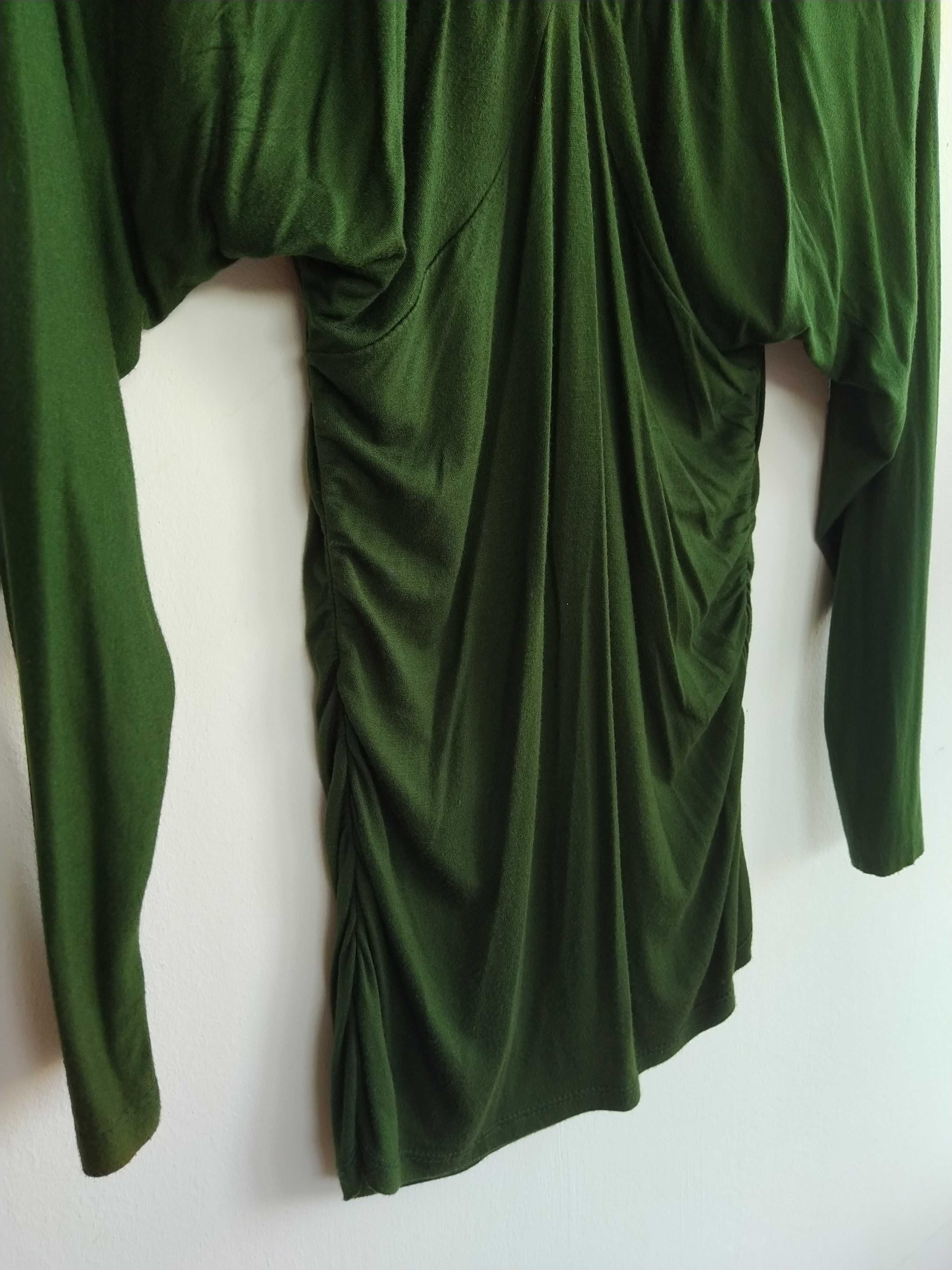Camisola / Top  verde com decote - Tamanho M / L
