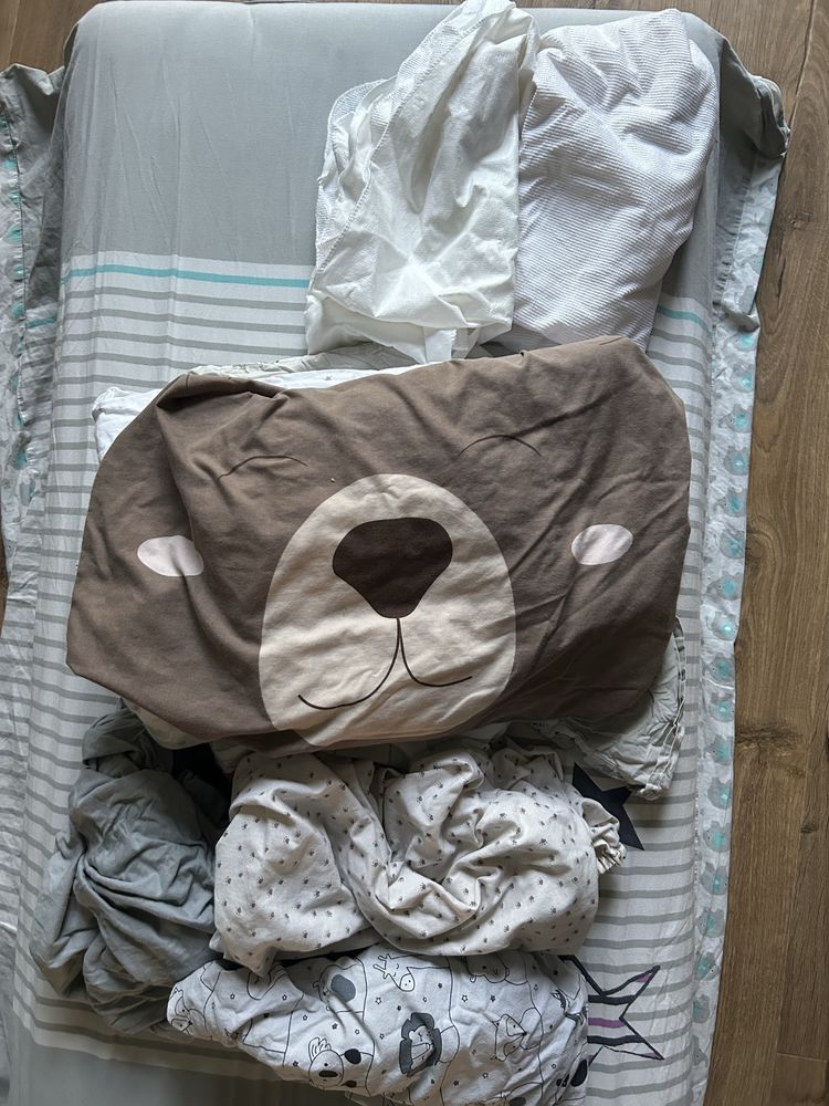 Łóżeczko Ikea z materacem Hilding Dobranocka i pościel