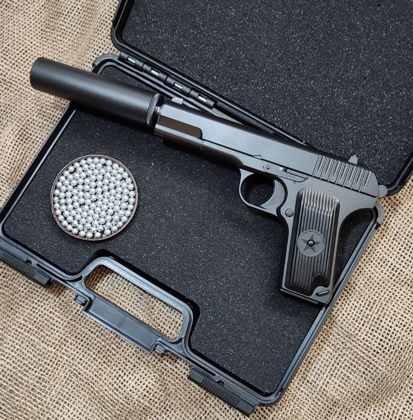 Металевий пістолет з глушником ТТ PRO Galaxy Original