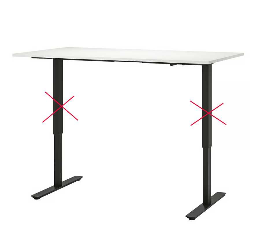 Blat od biurka IKEA TROTTEN biały/antracyt.
