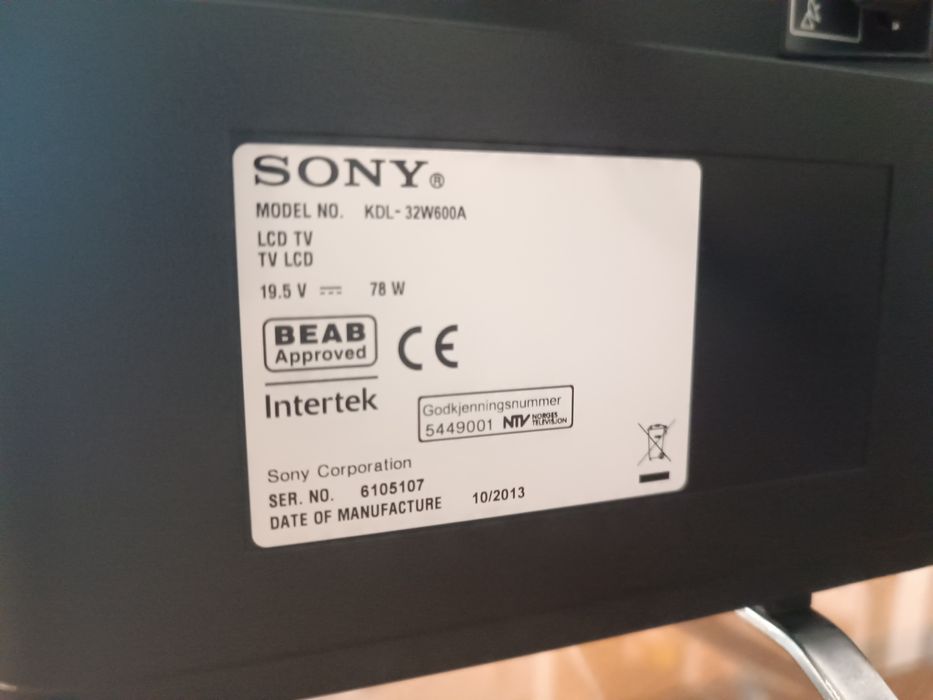 Telewizor TV Sony Bravia 32 cale KDL-32W600A