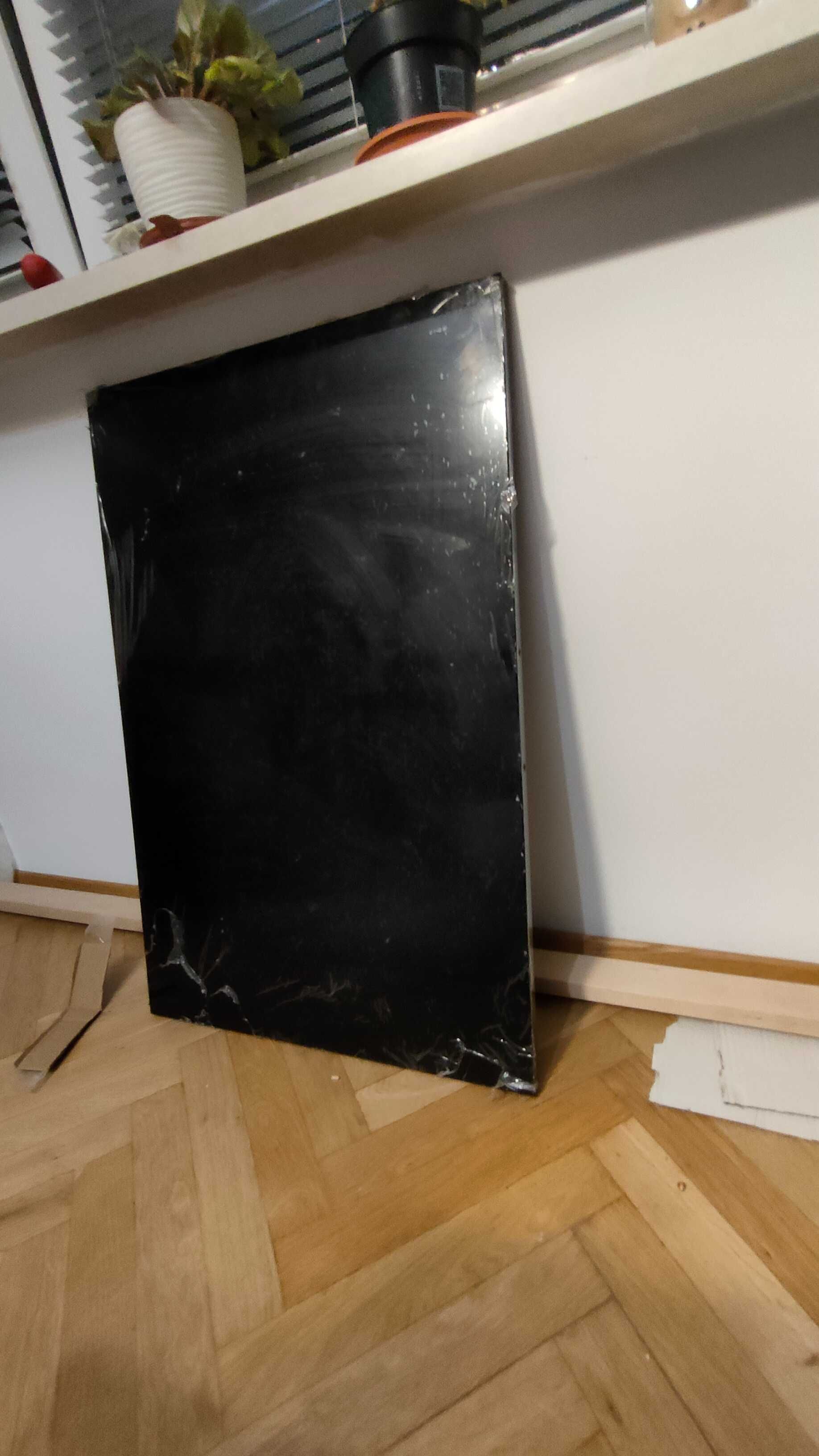 Duży stół rozkładany piano black do renowacji
