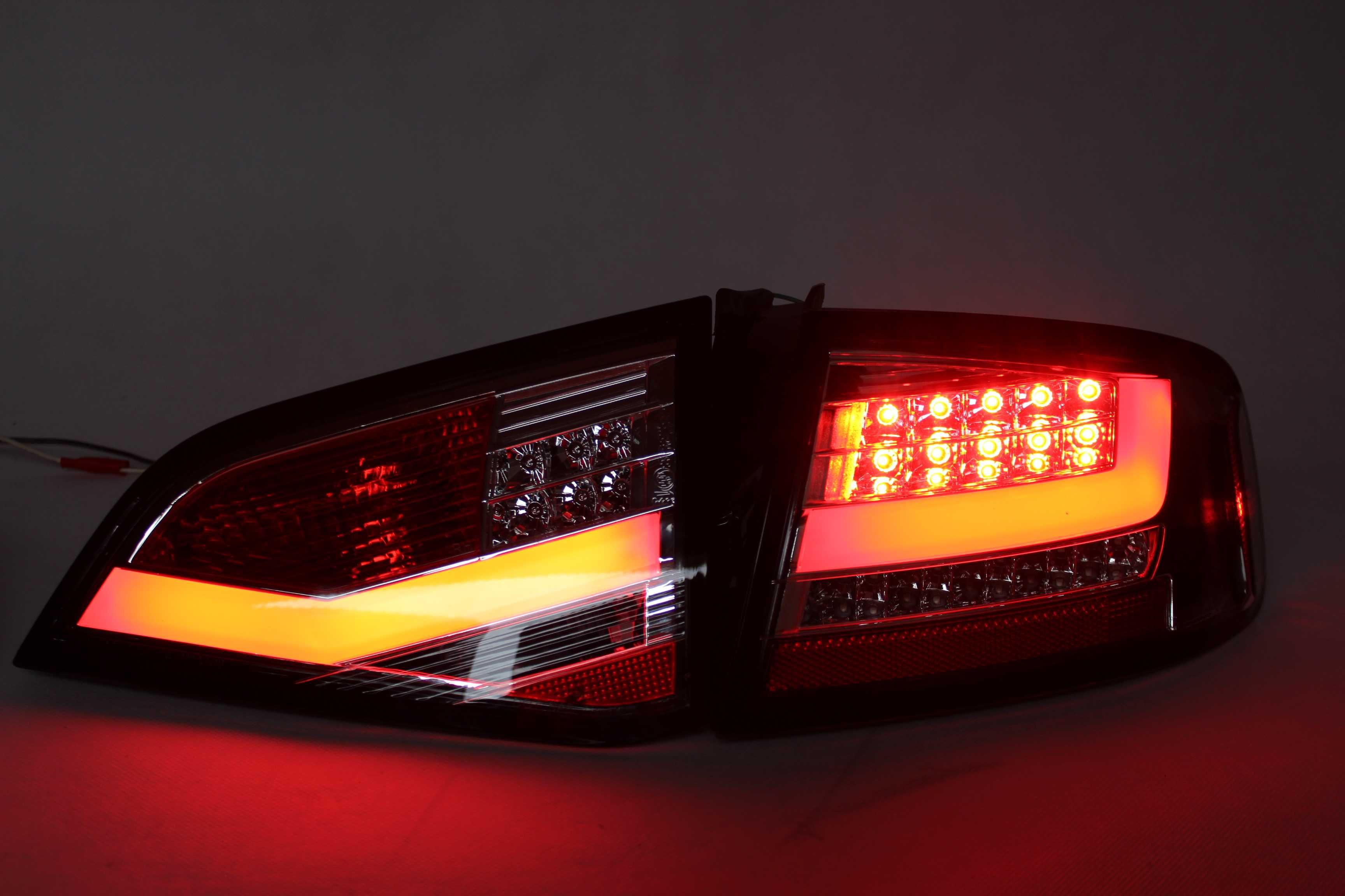 Lampy tylne tył AUDI A4 B8 08-12 sedan NEON LED BAR RED Smoke NOWE