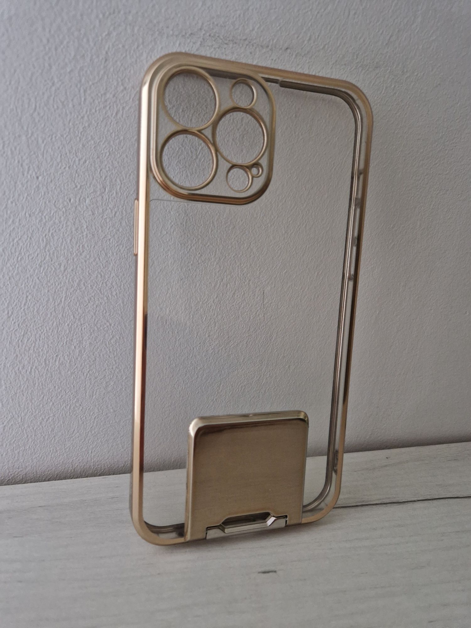 Etui Kickstand Luxury Case Iphone 13 Pro Max Złoty lub Fioletowy