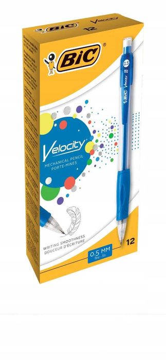 BIC Velocity 0.5mm Ołówek z gumką Pudełko 12szt