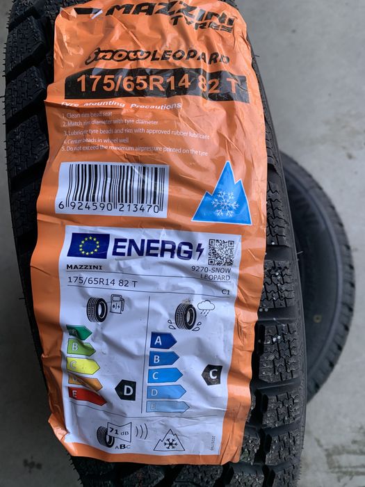 (6шт) нові 175/65R14 Mazzini Snow Leopard (82T) зимові шини