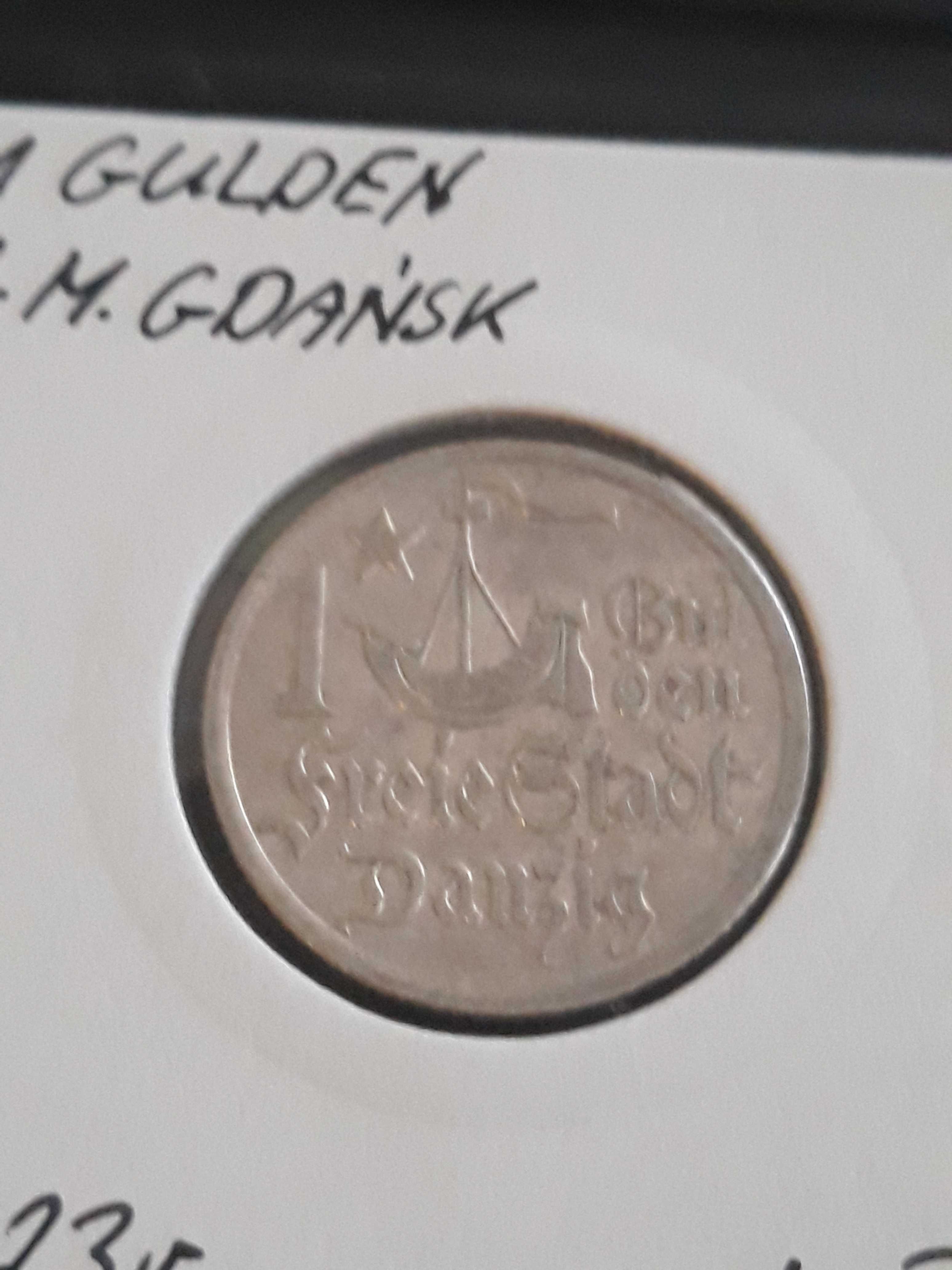 1 Gulden Wolne Miasto Gdańsk 1923 r. - nr. 3- Piękny-oryginał