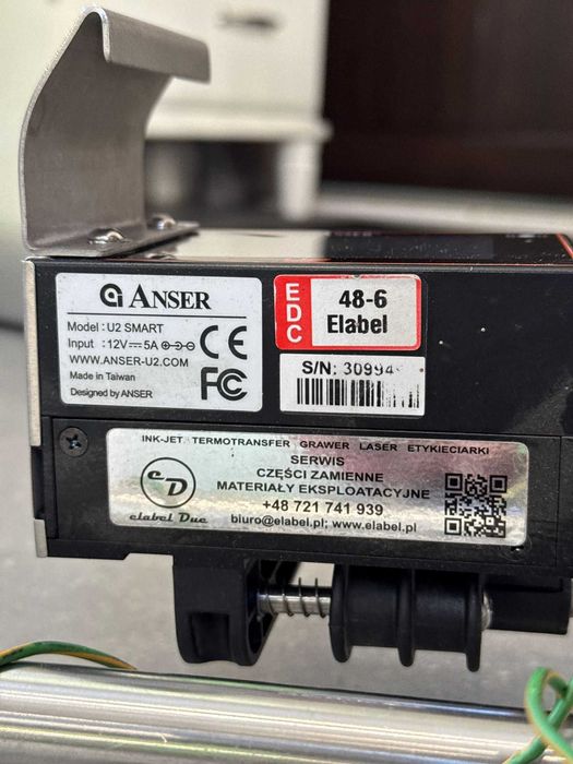 Anser U2 SMART Inject Printer Plujka Drukarka Data Ważności Partia