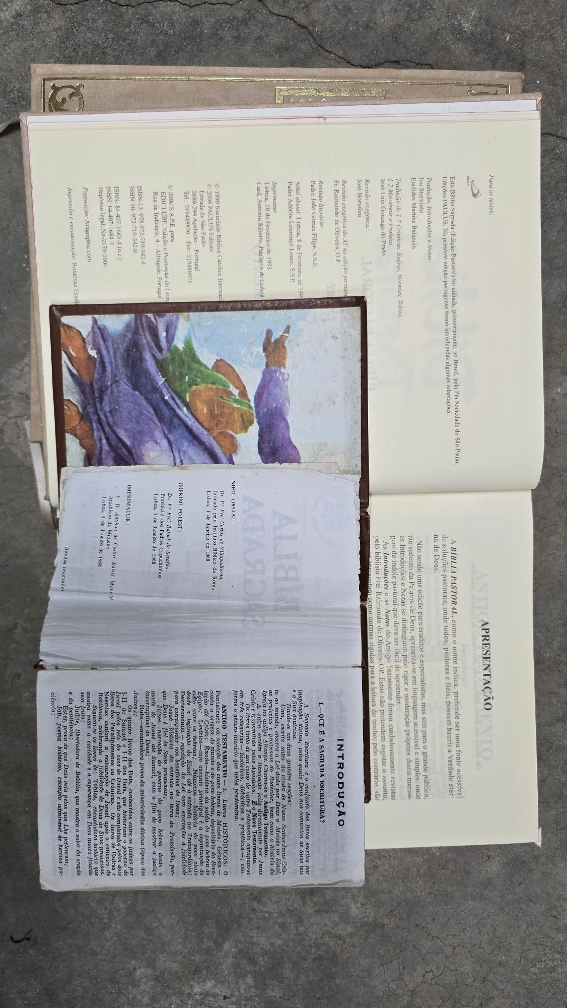 Bíblia Sagrada: 2 volumes de 2004 e 1 e 1968
