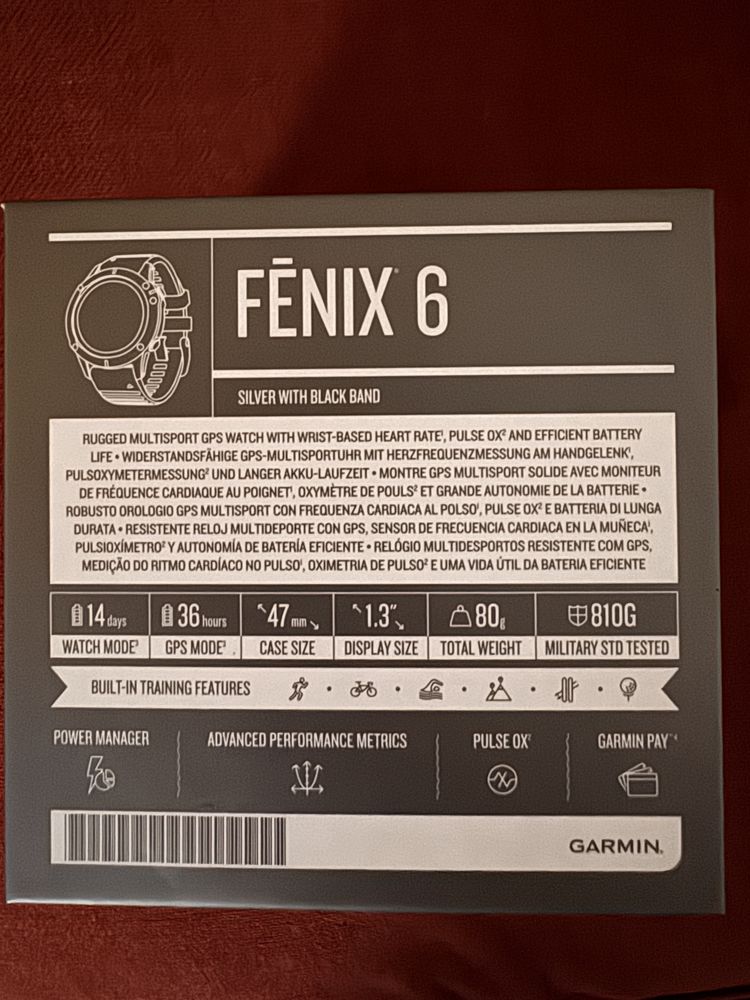Relógio Desportivo GARMIN Fénix 6