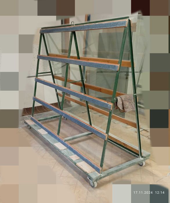 Stojak wózek do szkła/blachy/płyt na kółkach