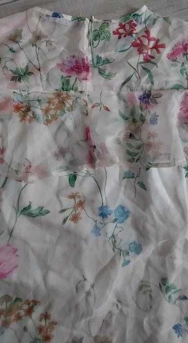 Delikatna bluzka z motywem kwiatowym Mohito - rozm.38/M    JAK NOWA