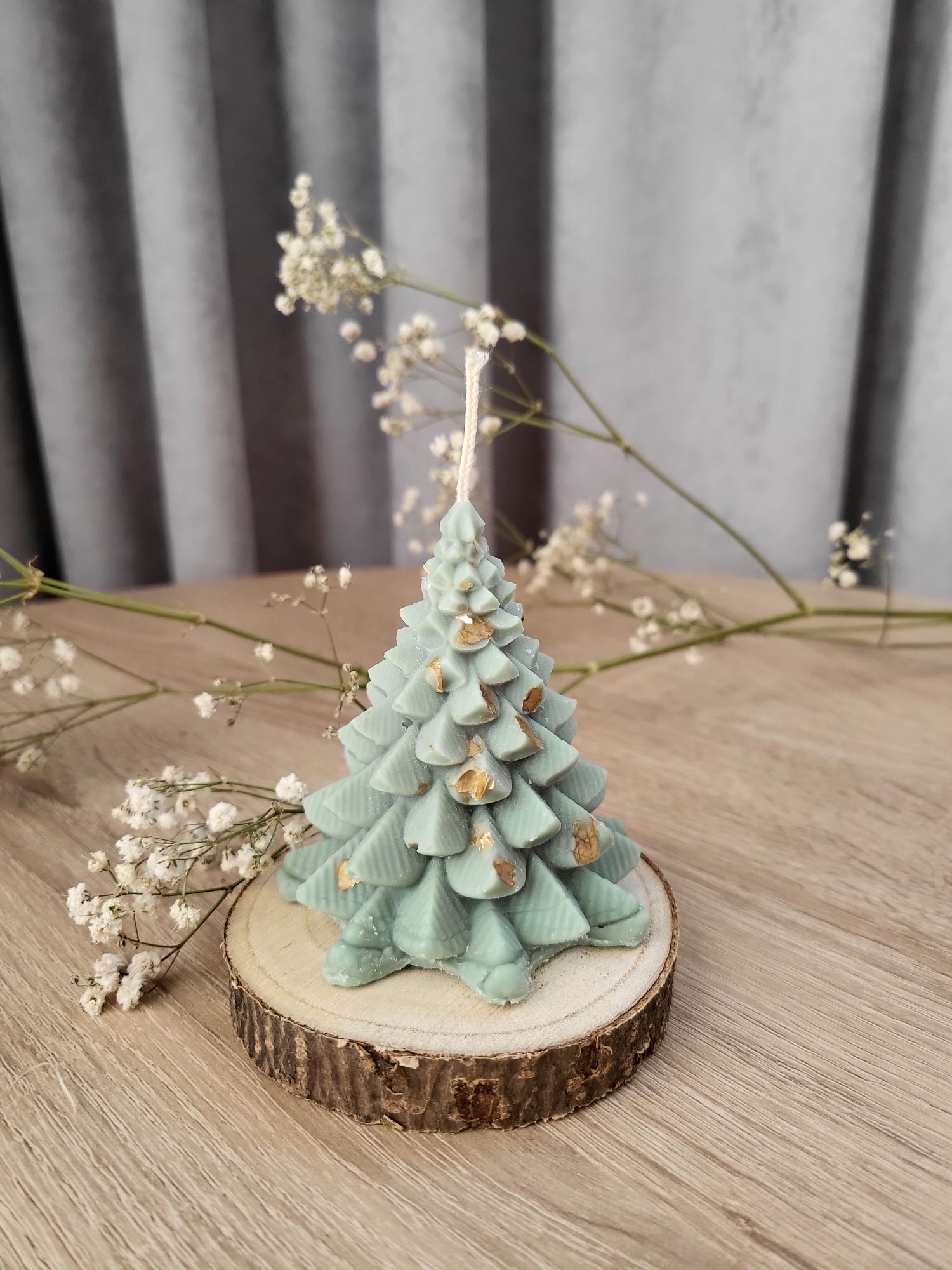Choinka świeca sojowa hand made ręcznie wykonana prezent naturalny