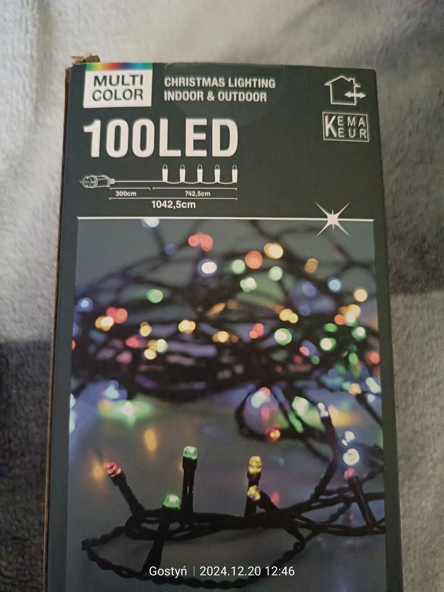 100 LED lampki zewnętrzne multicolor