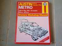 Книжка мануал по моделі Austin Metro 1300