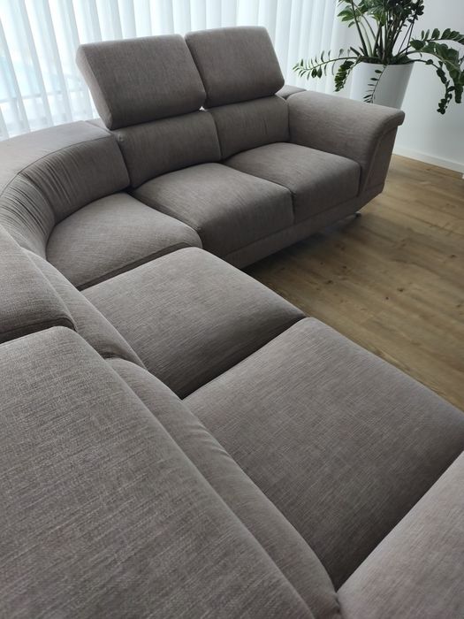 Sofa canto forrado a tecido de qualidade  espumas de alta densidade  p