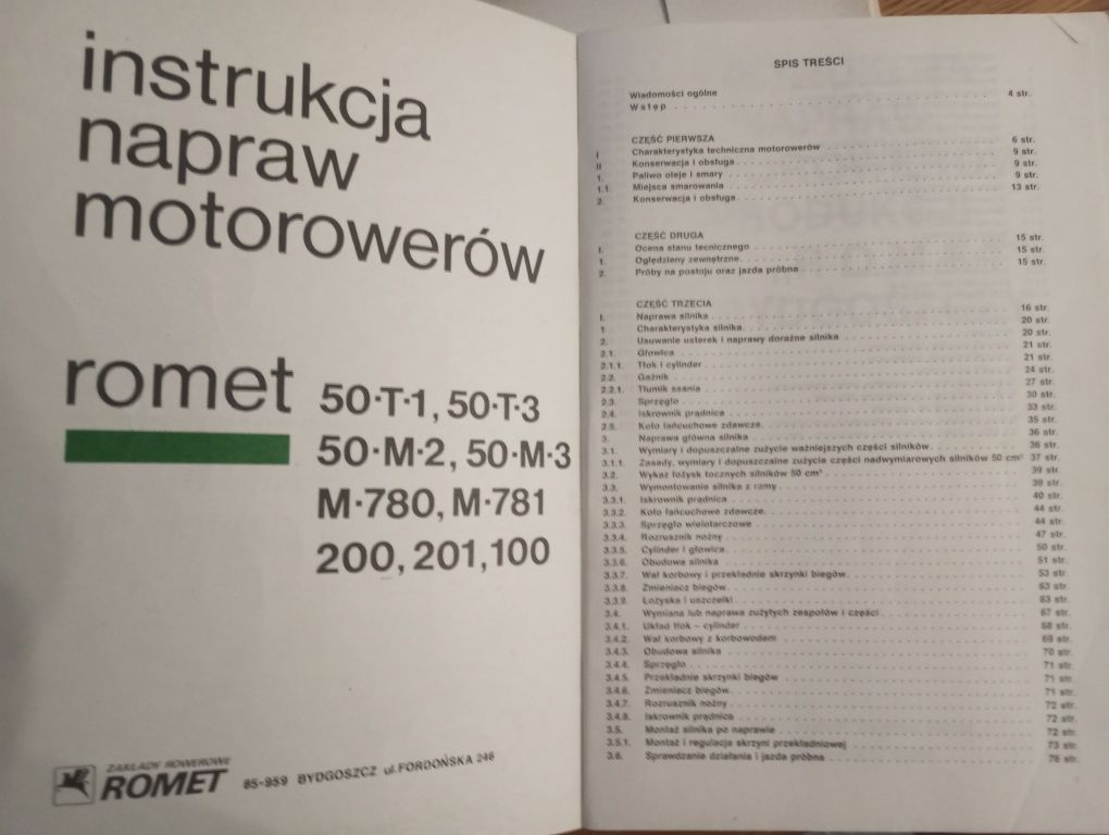 Instrukcja obsługi ROMET. ORYGINAŁ  z epoki