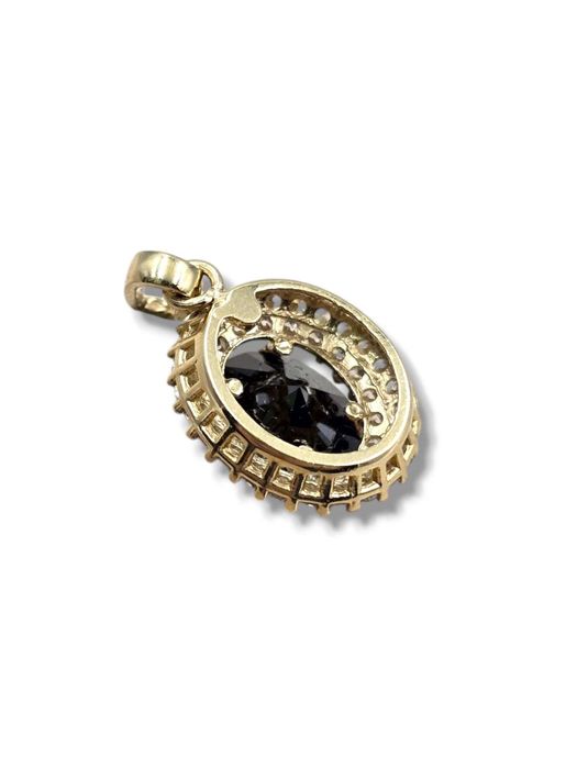 NOWA! Złota zawieszka p.585 2,30g wysadzana cyrkoniami