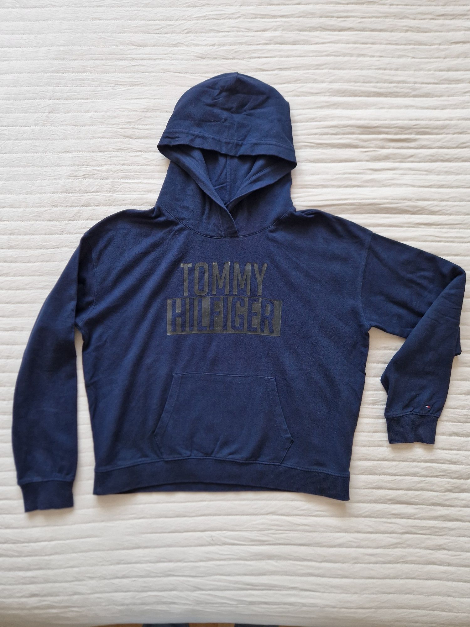 Bluza Tommy Hilfiger z kapturem granatowa