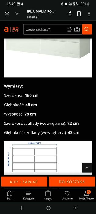 Szafka z 6 szufladami biała