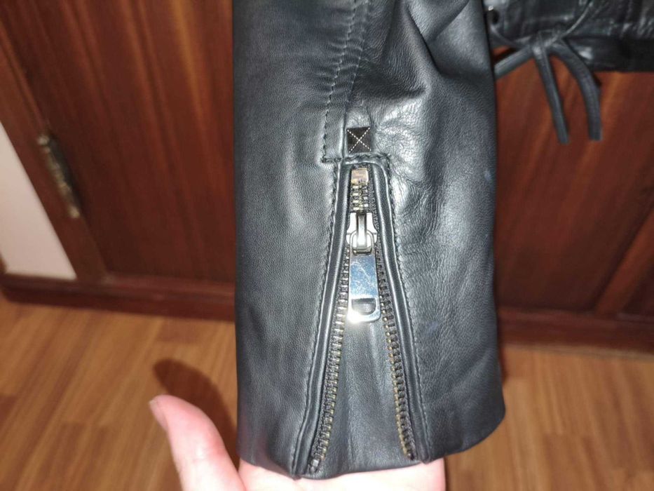 Casaco Pele genuína - Biker Preto (Casa das Peles]