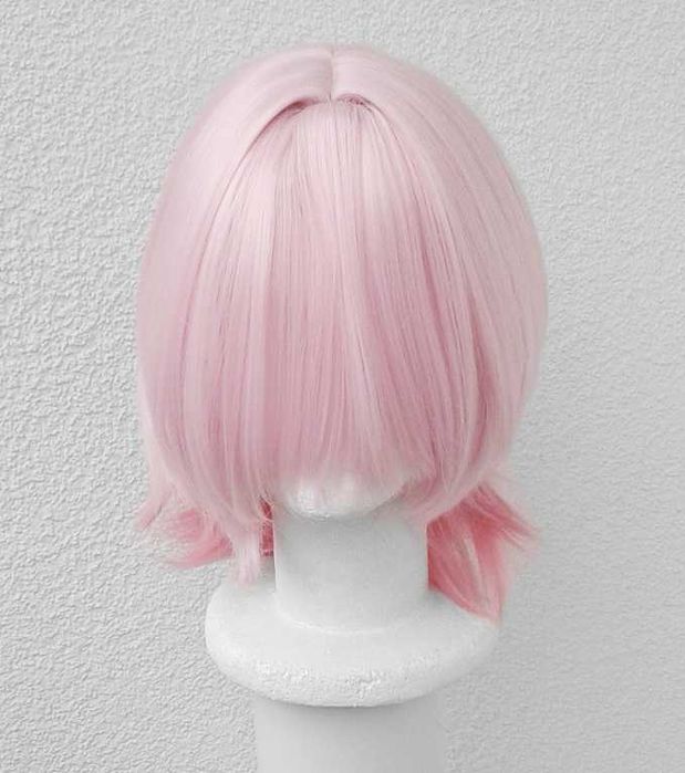 Różowa peruka krótka ombre Dahlia Genshin Impact cosplay różowy wig
