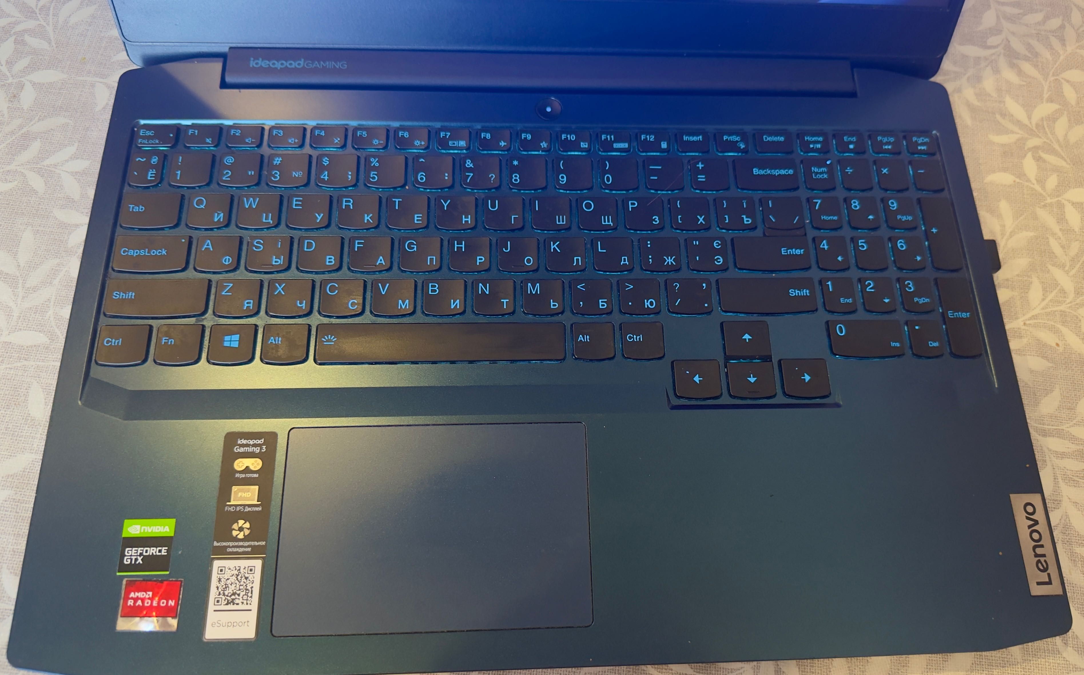Ноутбук Lenovo ideapad Gaming 3 15ARH05 8gb Blue