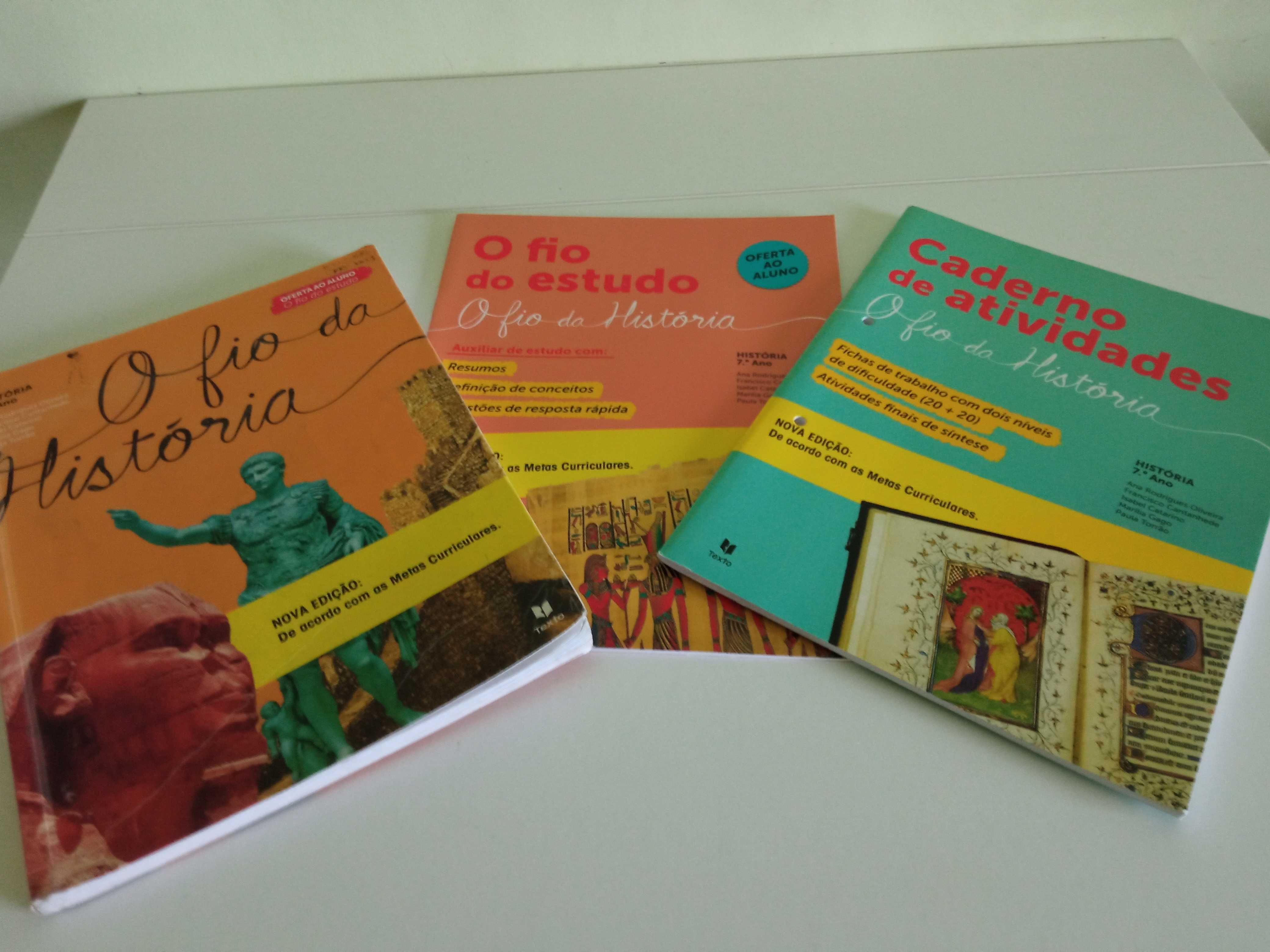 Livros escolares 7º ano - 10€ cada disciplina, 35€ o conjunto