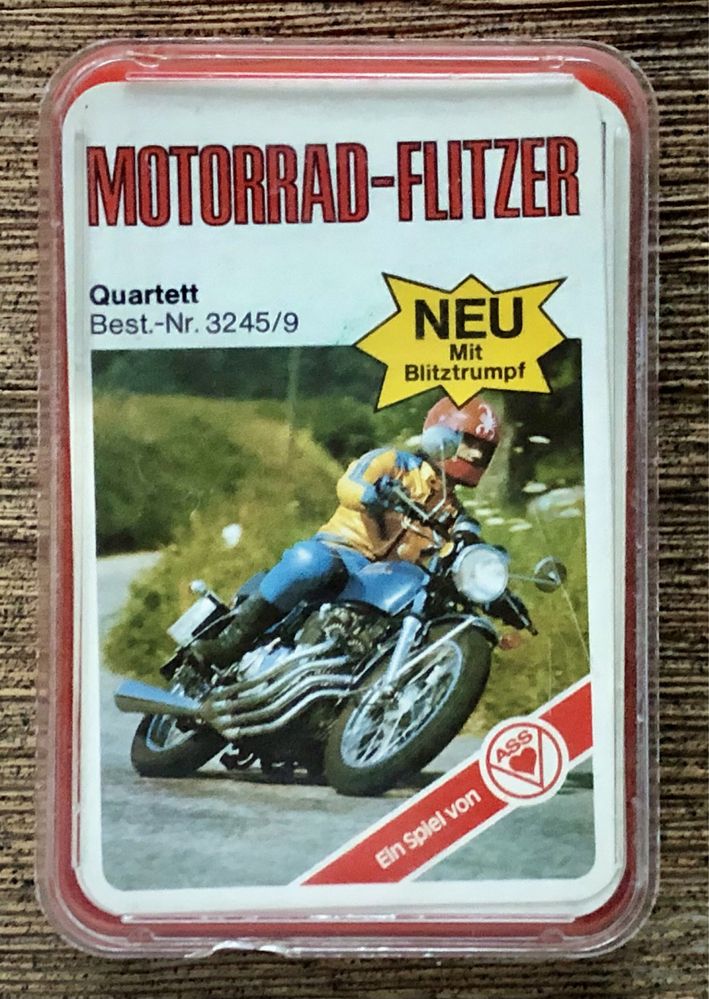 Karty do gry kwartet Motocykle retro motory sport vintage gra zabawa