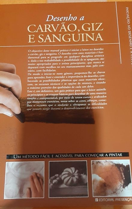 Desenho a carvão, giz e sanguina