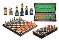 Дерев'яні шахи "hand crafted babushka chess set". нові, Польща
