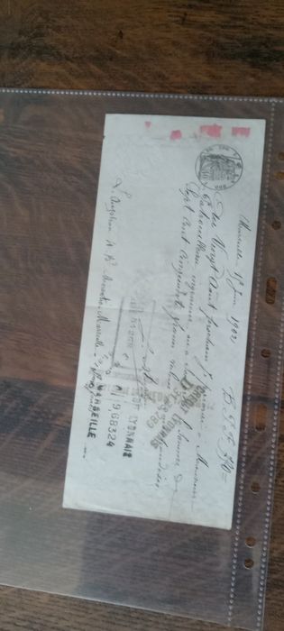Stare francuskie dokumenty 5 szt. zamienię na losy loterii lub sprzeda