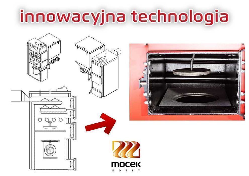 Kocioł na ekogroszek, pellet, Moceko PRO piec c.o. o mocy 15kW