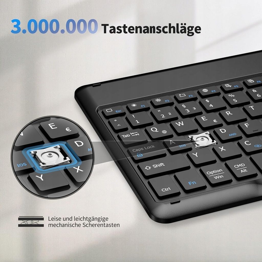 EasyAcc Niemiecka klawiatura Bluetooth, QWERTZ