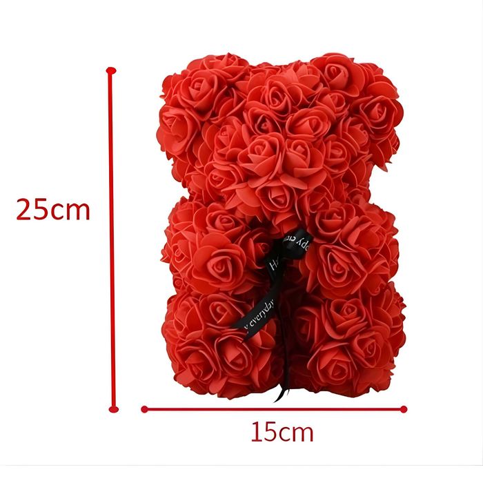 Miś Różany XXL z płatków róż dzień kobiet 18 urodziny prezent