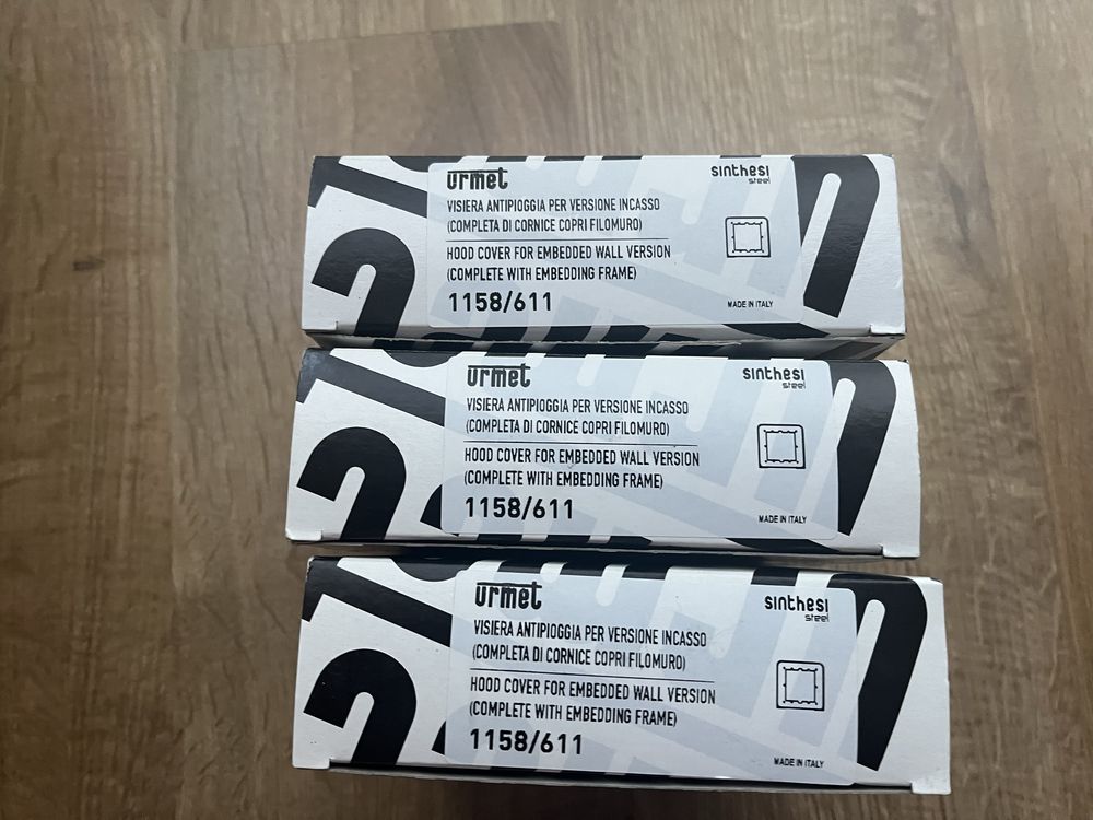 Ramka płaska z daszkiem dla 1 mod. sinthesi-steel URMET 1158/611