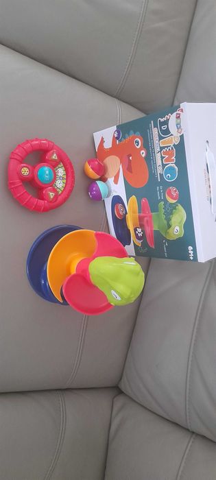 Zestaw zabawek chłopięcych kierownica Smiki nowa zjeżdżalnia Dinozaur