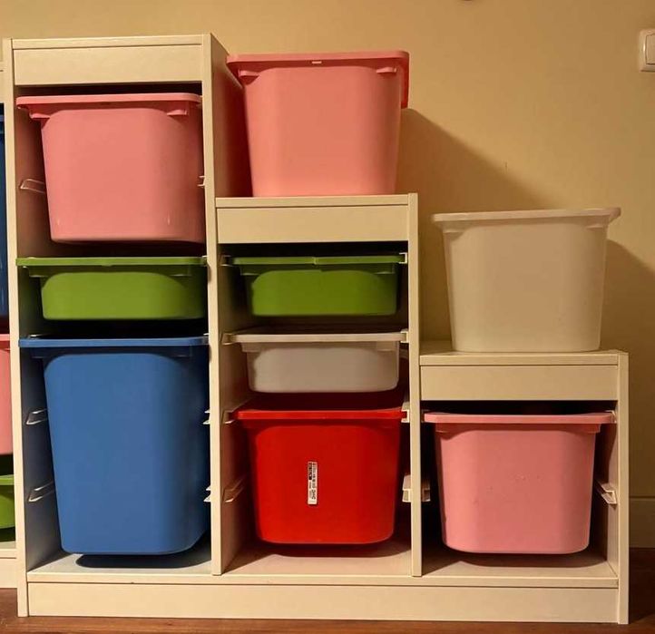 Móvel Criança IKEA - TROFAST, Comb arrumação c/caixas, 9x44x94 cm