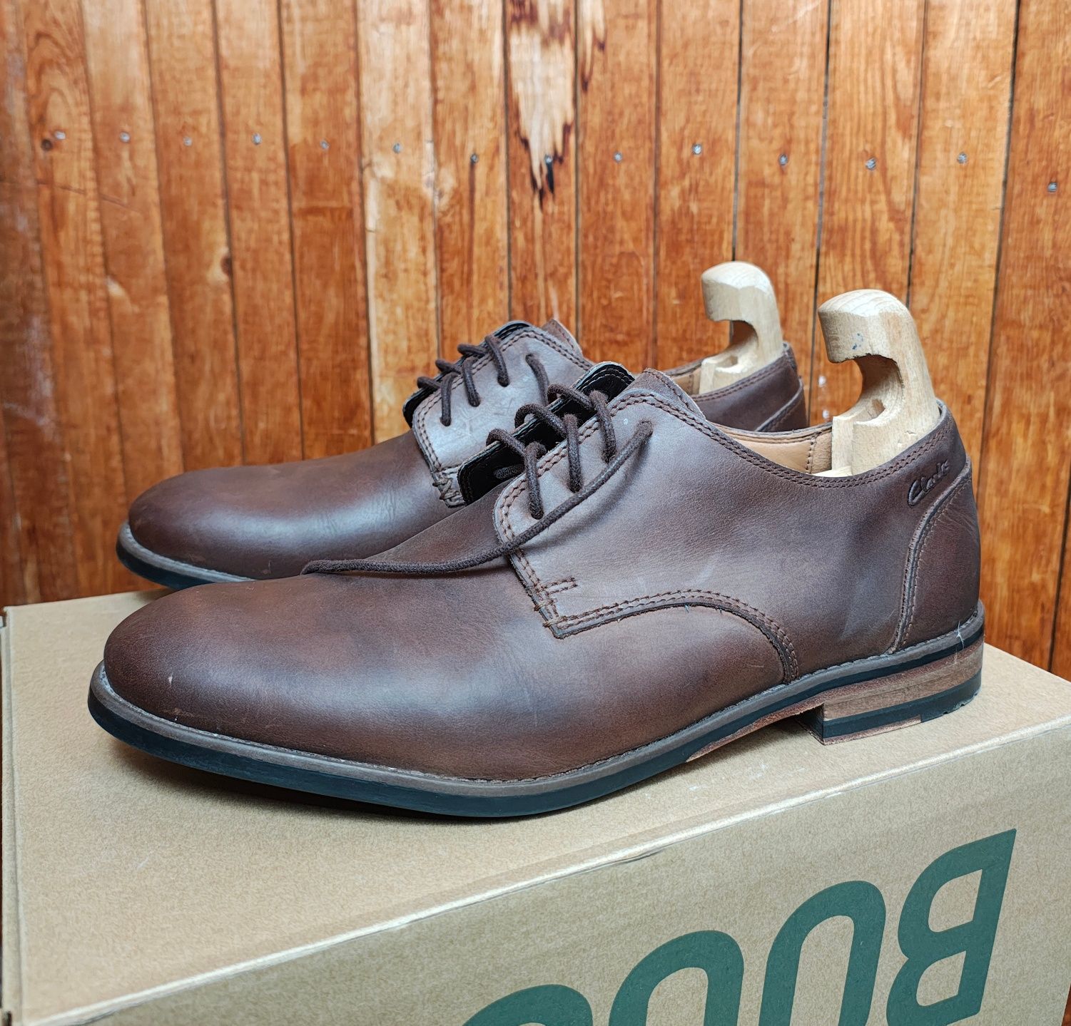 CLARKS Exton Walk Розмір 42 26,5см Туфлі чоловічі Оригінал Шкіра