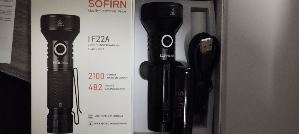 Sofirn if22a с аккумулятором 5000мач 21700