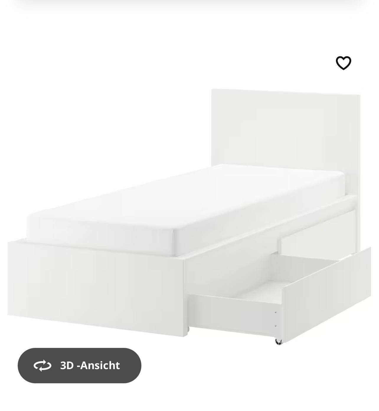 Ліжко односпальне IKEA MALM. Кровать односпальная.